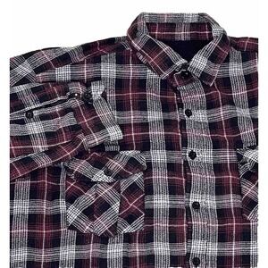 MOLOKAI Surf Co. Men's Medium Plaid Button Down Long Sleeve Shirt Shacket